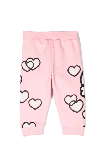 Shop Givenchy Heart-print Track Pants In Pink