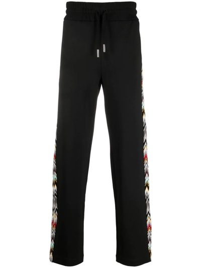 Shop Missoni Side Zig-zag Detail Trousers In Black