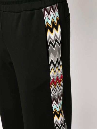 Shop Missoni Side Zig-zag Detail Trousers In Black