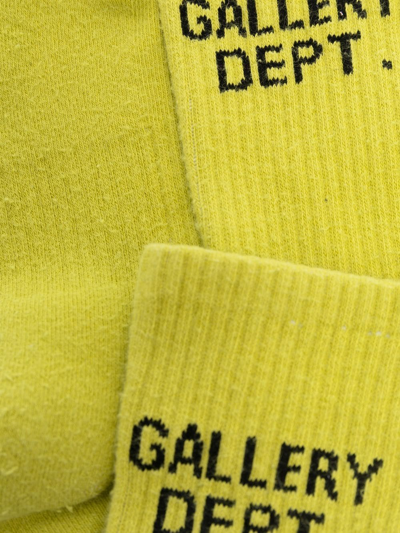 Shop Gallery Dept. Side Logo-print Detail Socks In Green