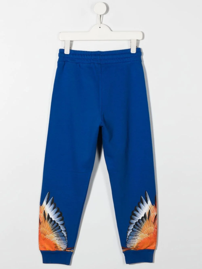 Shop Marcelo Burlon County Of Milan Wings-print Track Pants In Blue