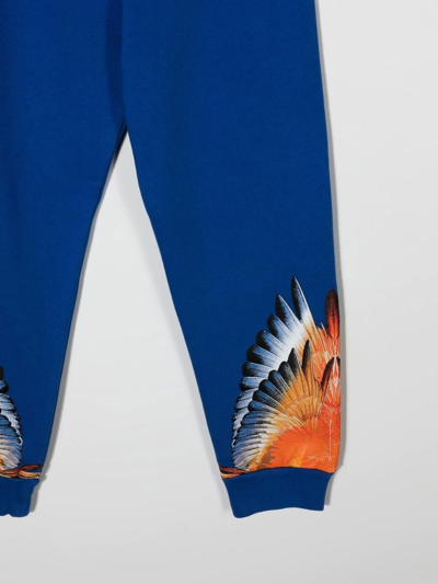Shop Marcelo Burlon County Of Milan Wings-print Track Pants In Blue
