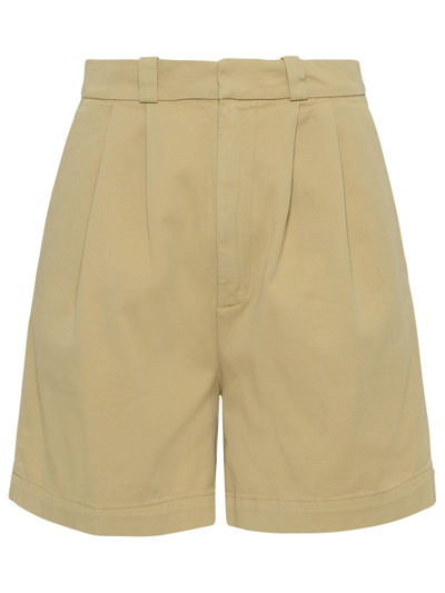 Shop Haikure B Eige Cotton New Roma Shorts In Beige