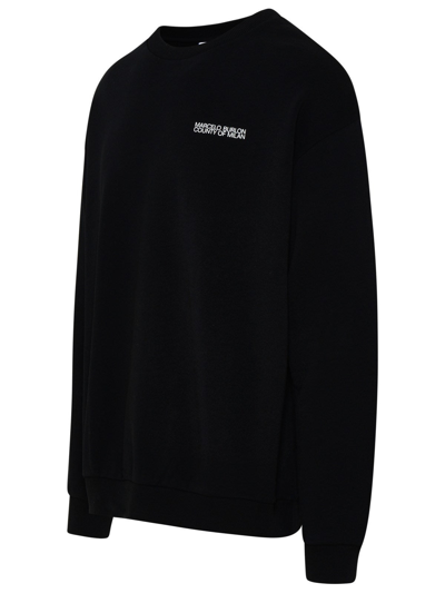 Shop Marcelo Burlon County Of Milan Black Cotton Tempera Cross Sweater