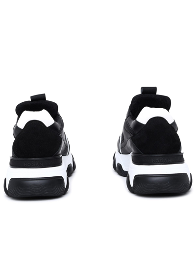 Shop Hogan Black Fabric Hyperactive Sneakers
