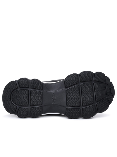 Shop Hogan Black Fabric Hyperactive Sneakers