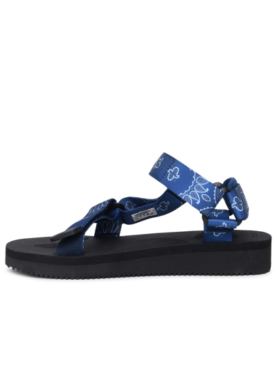 Shop Suicoke Depa Cab Pt02 Sandal In Blue Nylon In Navy