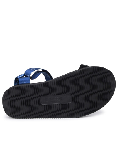 Shop Suicoke Depa Cab Pt02 Sandal In Blue Nylon In Navy
