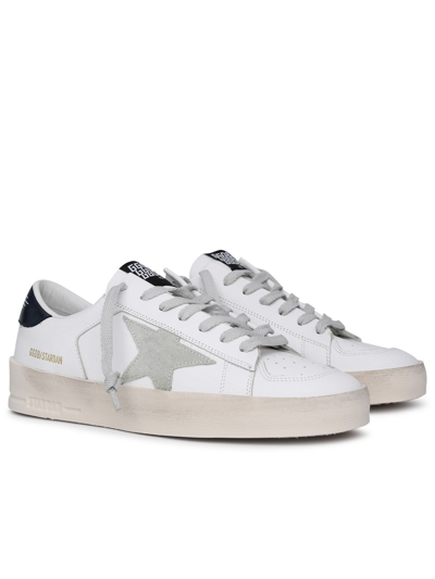 Shop Golden Goose Leather Stardan Sneaker In White