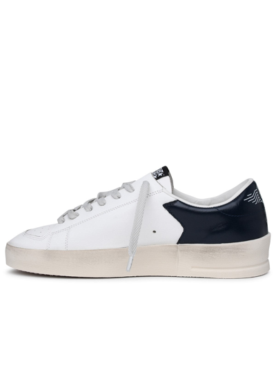Shop Golden Goose Leather Stardan Sneaker In White