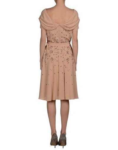 Shop Prada Knee-length Dress In Skin Color