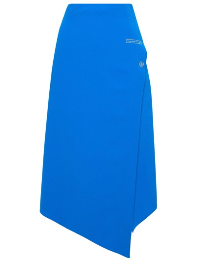 Shop Off-white Light Blue Polyester Cady Skirt