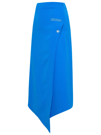 Shop Off-white Light Blue Polyester Cady Skirt