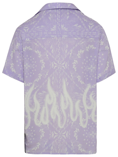Shop Vision Of Super Lilac Viscose Bandana Shirt In Violet