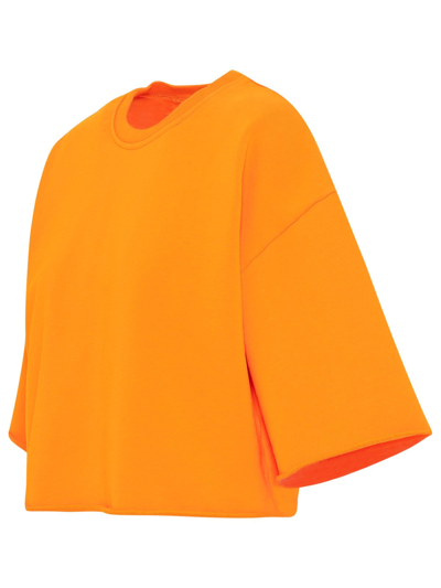 Shop Sportmax Orange Cotton Sweatshirt