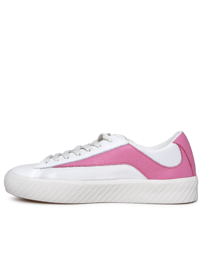 Shop By Far White And Pink Fabric Rodina Sneakers