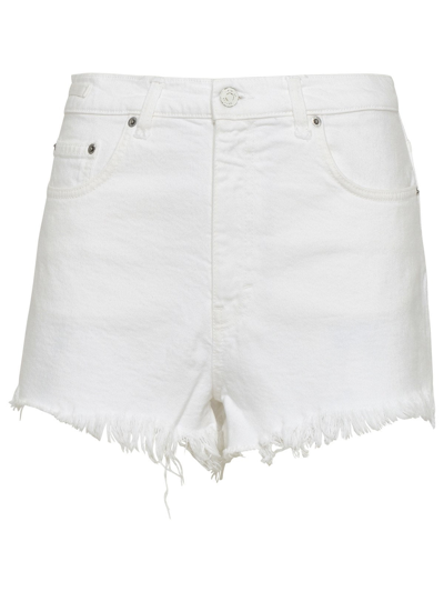 Shop Haikure White Cotton Denim Beverly Shorts