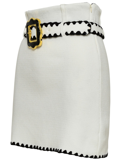 Shop Cormio White Cotton Helga 2.0 Miniskirt
