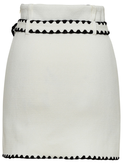 Shop Cormio White Cotton Helga 2.0 Miniskirt