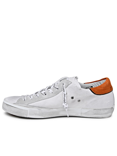 Shop Philippe Model White Prsx Canvas Sneakers