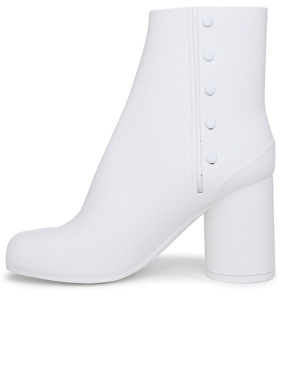 Shop Maison Margiela White Rubber Tabi Ankle Boot