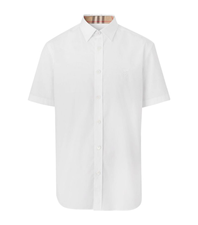 Shop Burberry Tb Monogram Shirt In White