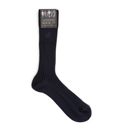 Shop London Sock Company Simply Sartorial Socks In Navy