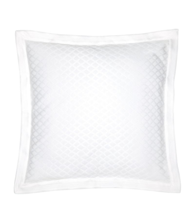 Shop Pratesi Cordone Square Pillowcase (26cm X 26cm) In White
