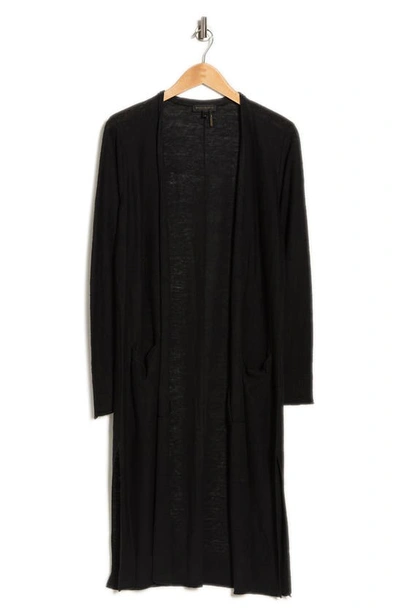 Shop Donna Karan Woman Long Open-front Cardigan In Black