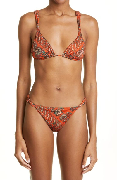 Shop Ulla Johnson Catalina Bikini Top In Clementine