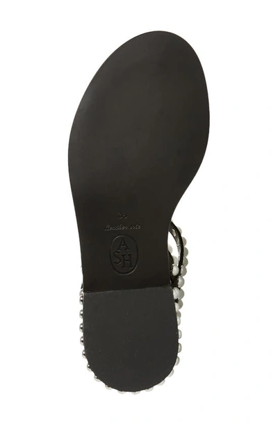 Shop Ash Play Studded Sandal In Black/ Silver