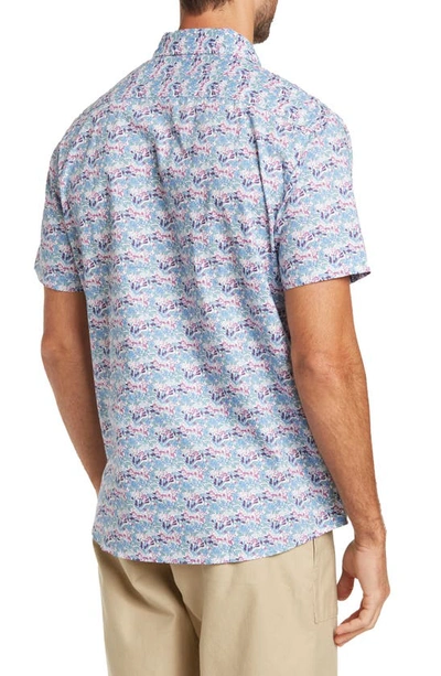 Shop Slate & Stone Floral Printed Short Sleeve Poplin Shirt In Mixed Floral Print