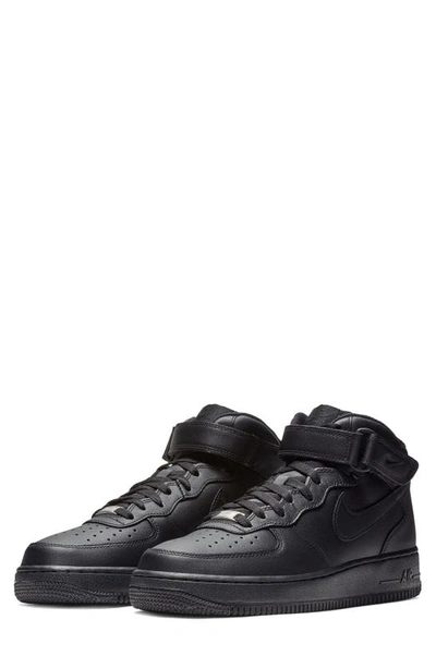 Shop Nike Air Force 1 Mid '07 Sneaker In Black/ Black
