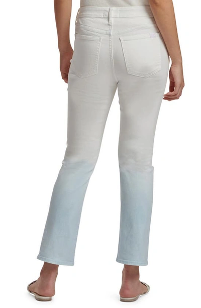Shop Jen7 By 7 For All Mankind High Waist Ankle Straight Leg Jeans In Cloud Ombre