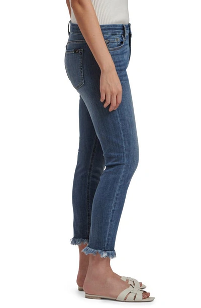 Shop Jen7 By 7 For All Mankind High Waist Fray Hem Crop Skinny Jeans In Sienna