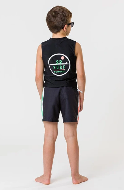 Shop Snapper Rock Kids' Sleeveless Rashguard In Black