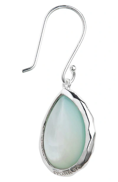 Shop Ippolita Wonderland Sterling Silver Mini Doublet Teardrop Earrings In Silver/ Denim