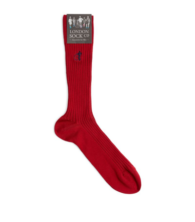 Shop London Sock Company Simply Sartorial Socks In Red