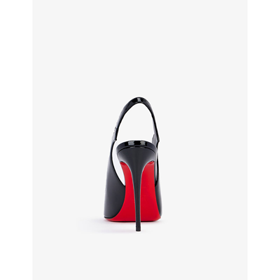 Christian Louboutin Hot Chick Sling 100 Patent Slingback Pump In Black