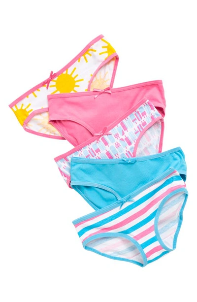 Shop Nordstrom Rack Kids' Hipster Cut Panties In Summer Popsicle Pack