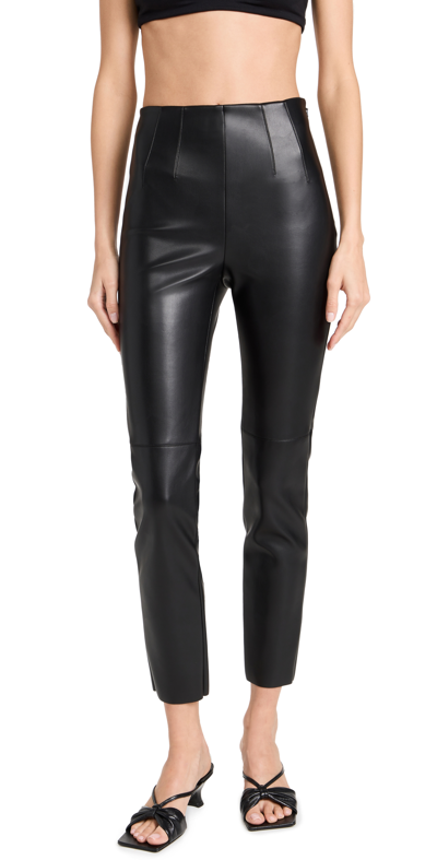 Shop Philosophy Di Lorenzo Serafini Black Faux Leather Leggings