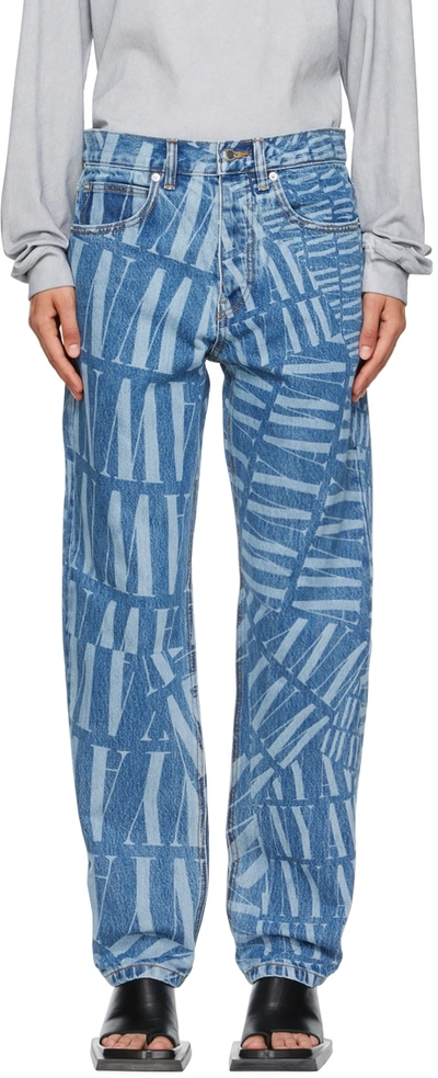 Shop Alexander Wang Blue Awny Jeans In Medium Washed Indigo