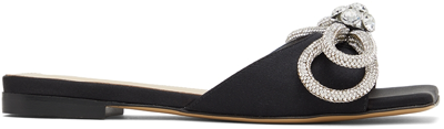 Shop Mach & Mach Black Double Bow Sandals
