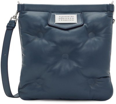 Shop Maison Margiela Blue Glam Slam Messenger Bag In T6069 Slate Blue
