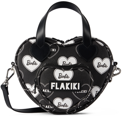 Shop Flakiki Ssense Exclusive Kids Black Barbie Edition Heart Bag