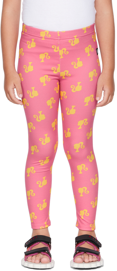 Shop Flakiki Ssense Exclusive Kids Pink Barbie Silhouette Leggings In H/pink