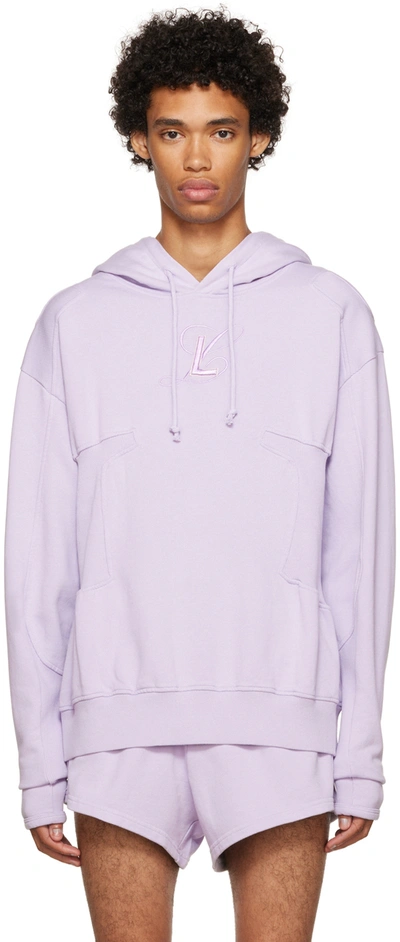 Shop Luar Purple Paneled Hoodie