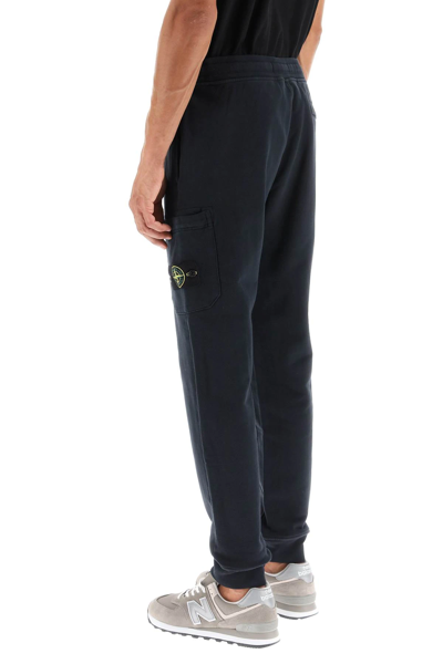 Shop Stone Island Sweatpants With Logo Patch In Blue