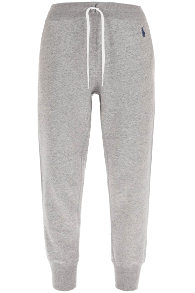 Shop Polo Ralph Lauren Sweatpants With Embroidered Logo In Grey