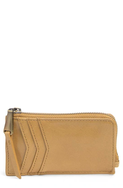 Shop Hobo Kane Zip Around Leather Card Case In Cedar